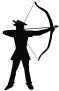 Robin Hood silhouette transparent
